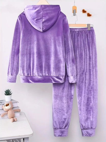 Hazel Blues® | Velvet Hoodie and Pants Set