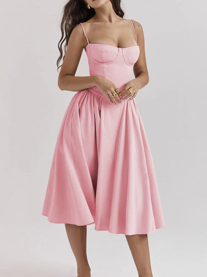 Hazel Blues® |  Ruched Sweetheart Neck Cami Dress