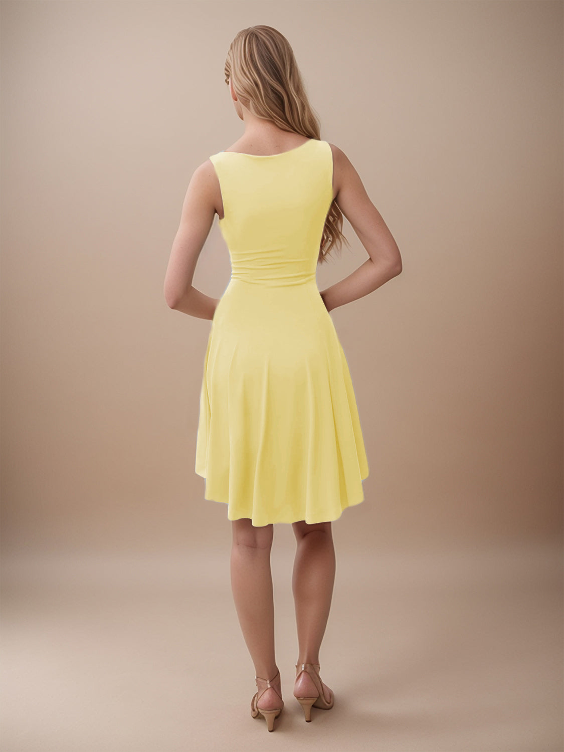 Hazel Blues® |  High-Low Round Neck Sleeveless Mini Dress