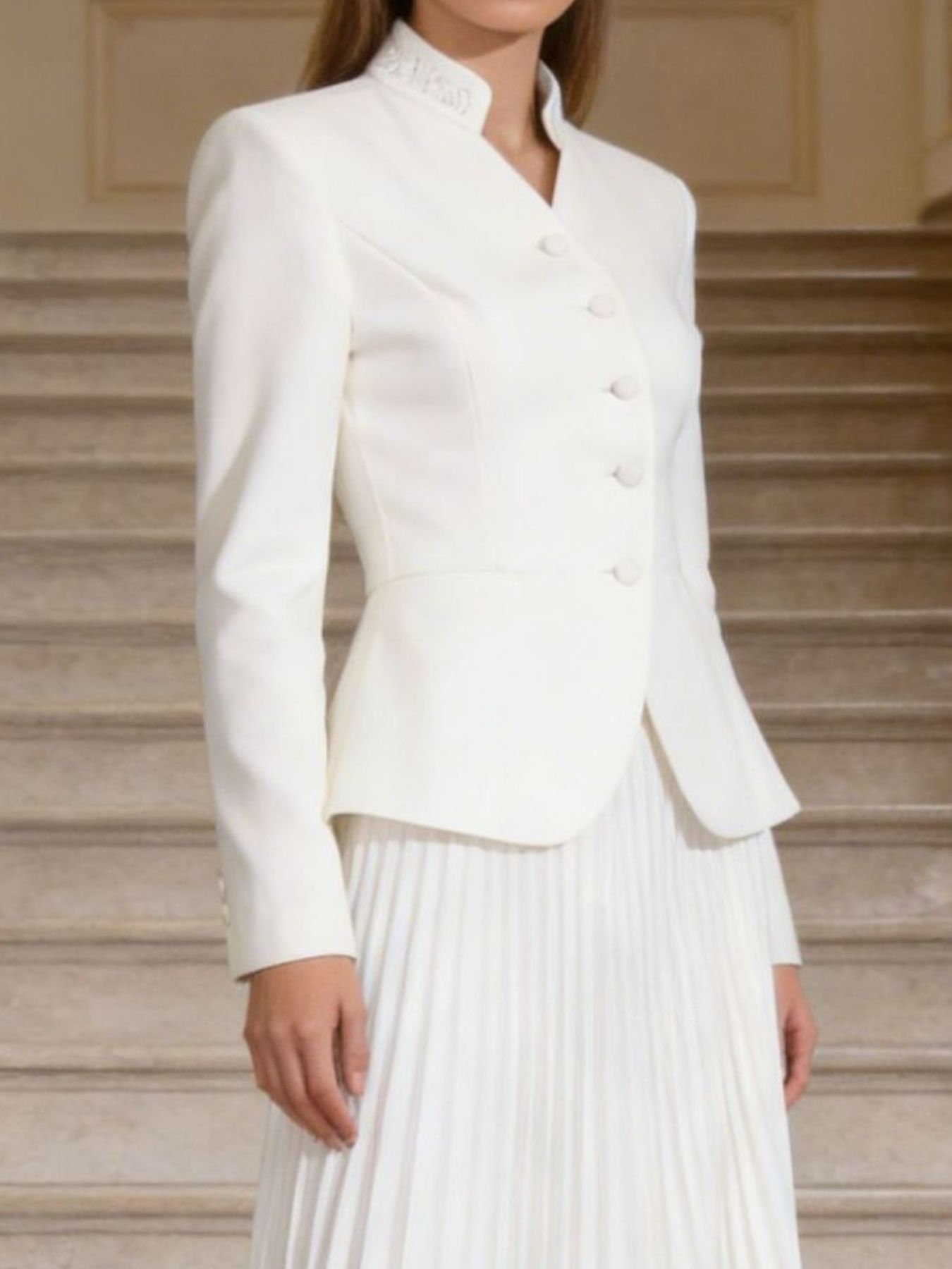 Hazel Blues® |  Button Up Long Sleeve Top and Pleated Skirt Set