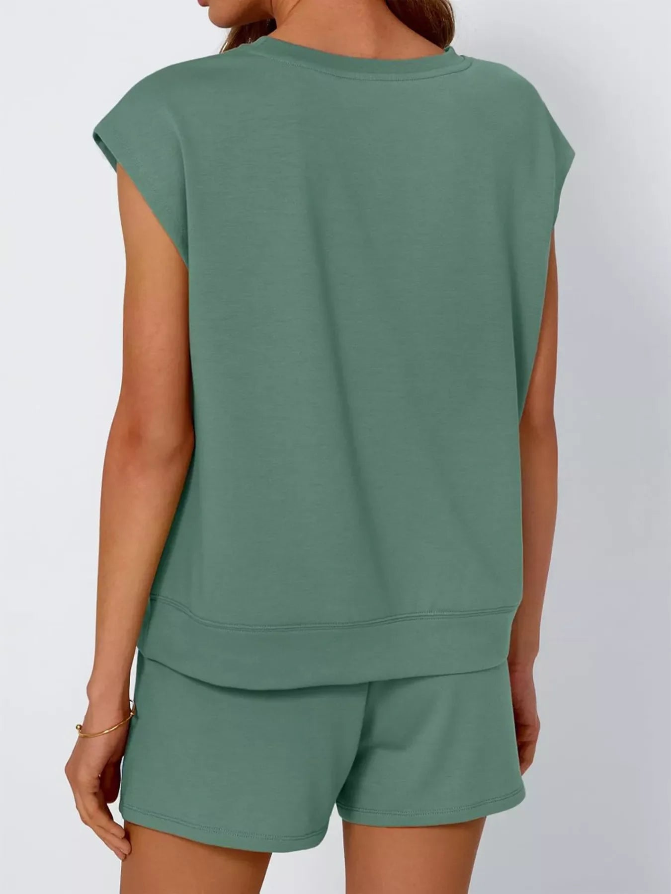 Hazel Blues® |  Casual Solid Color T-Shirt and Shorts Set