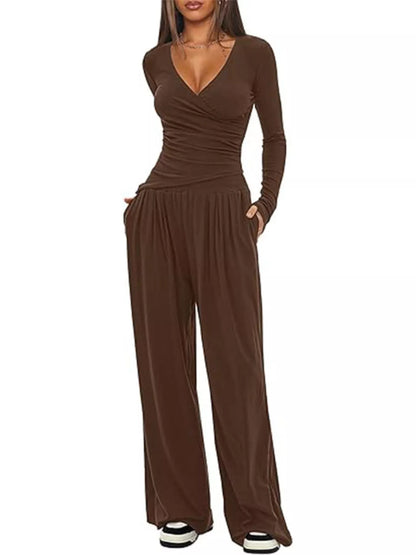 Hazel Blues® |  Casual Long Sleeve Top and Pants Two-Piece Set
