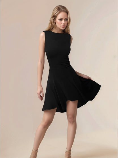 Hazel Blues® |  High-Low Round Neck Sleeveless Mini Dress