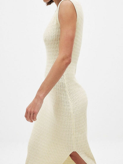 Hazel Blues® |  Side Slit Sleeveless Midi Knit Dress