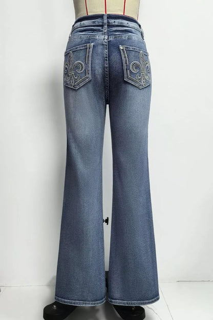 Hazel Blues® |  High-Waisted Flare Leg Jeans