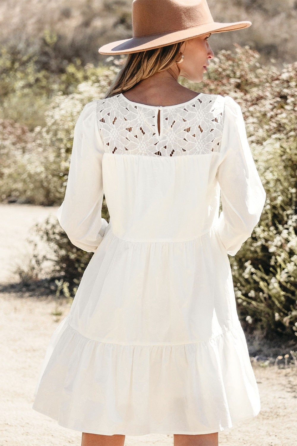 Hazel Blues® |  3/4 Sleeve Tiered Mini Dress