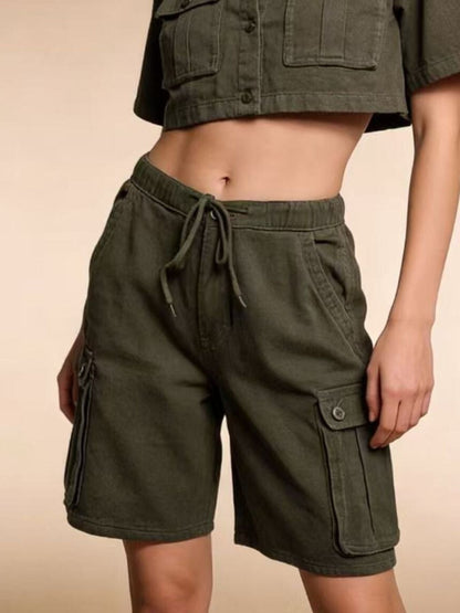 Hazel Blues® |  Cargo Shorts with Drawstring