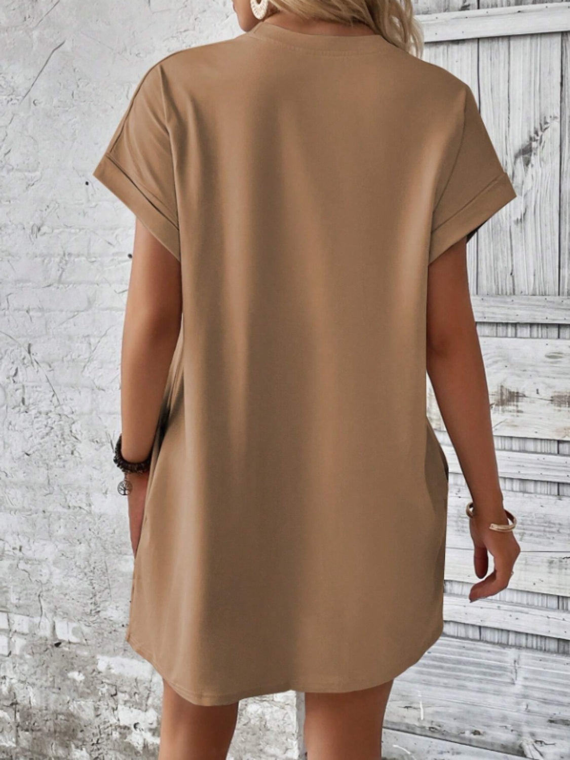Hazel Blues® |  Short Sleeve Mini Tee Dress with Pockets