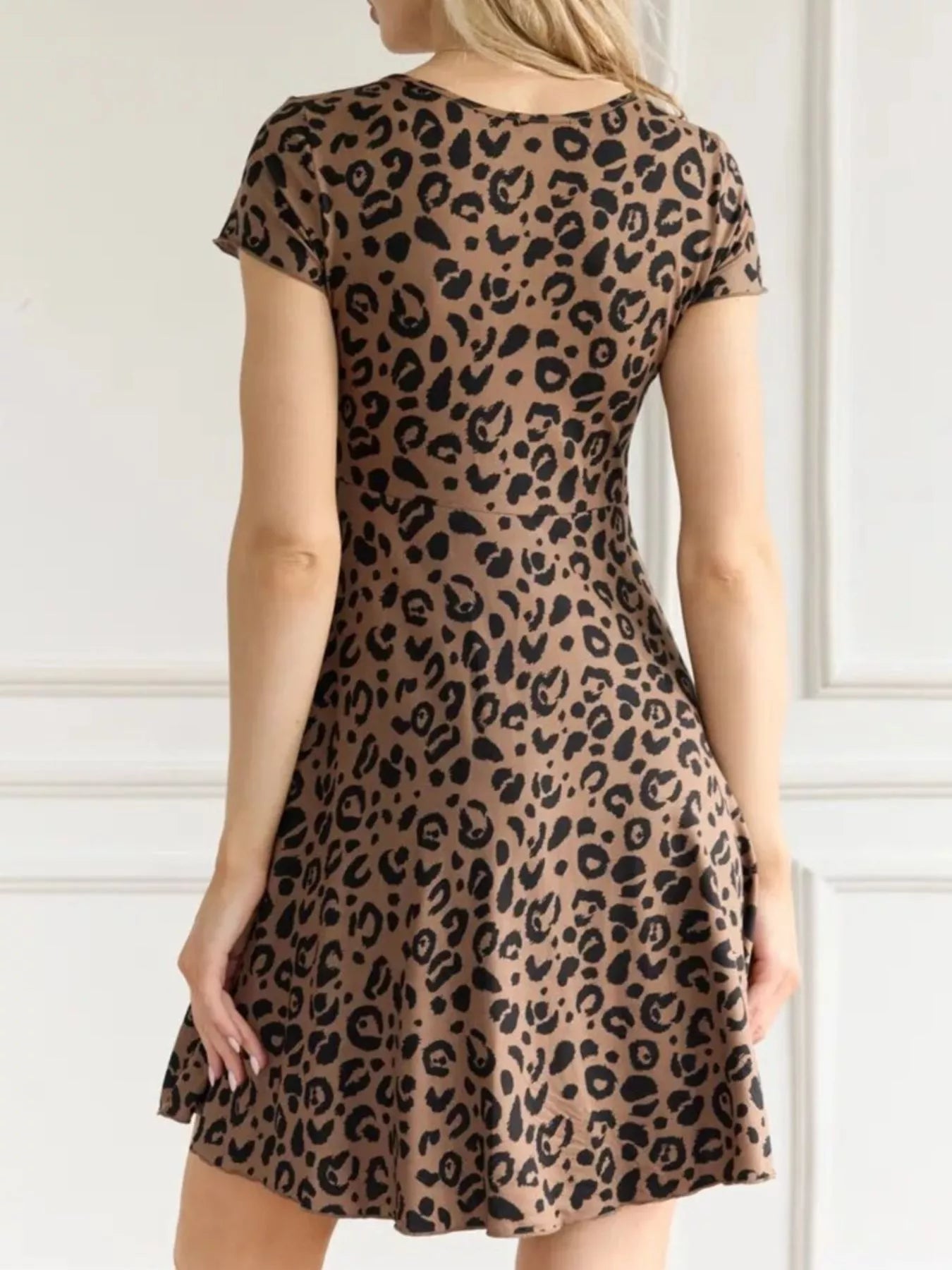 Hazel Blues® | Tie Front V-Neck Mini Dress