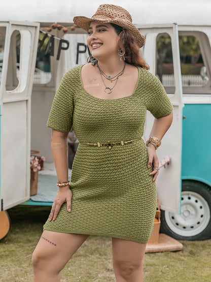 Hazel Blues® | Textured Knit Mini Dress
