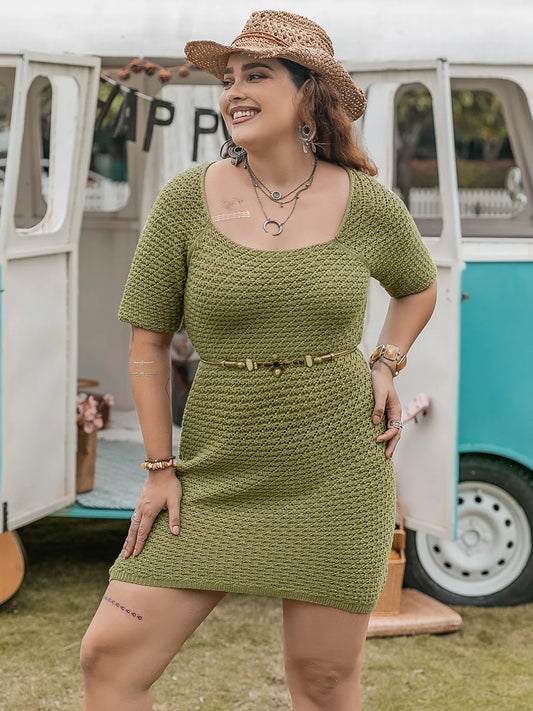 Hazel Blues® | Textured Knit Mini Dress