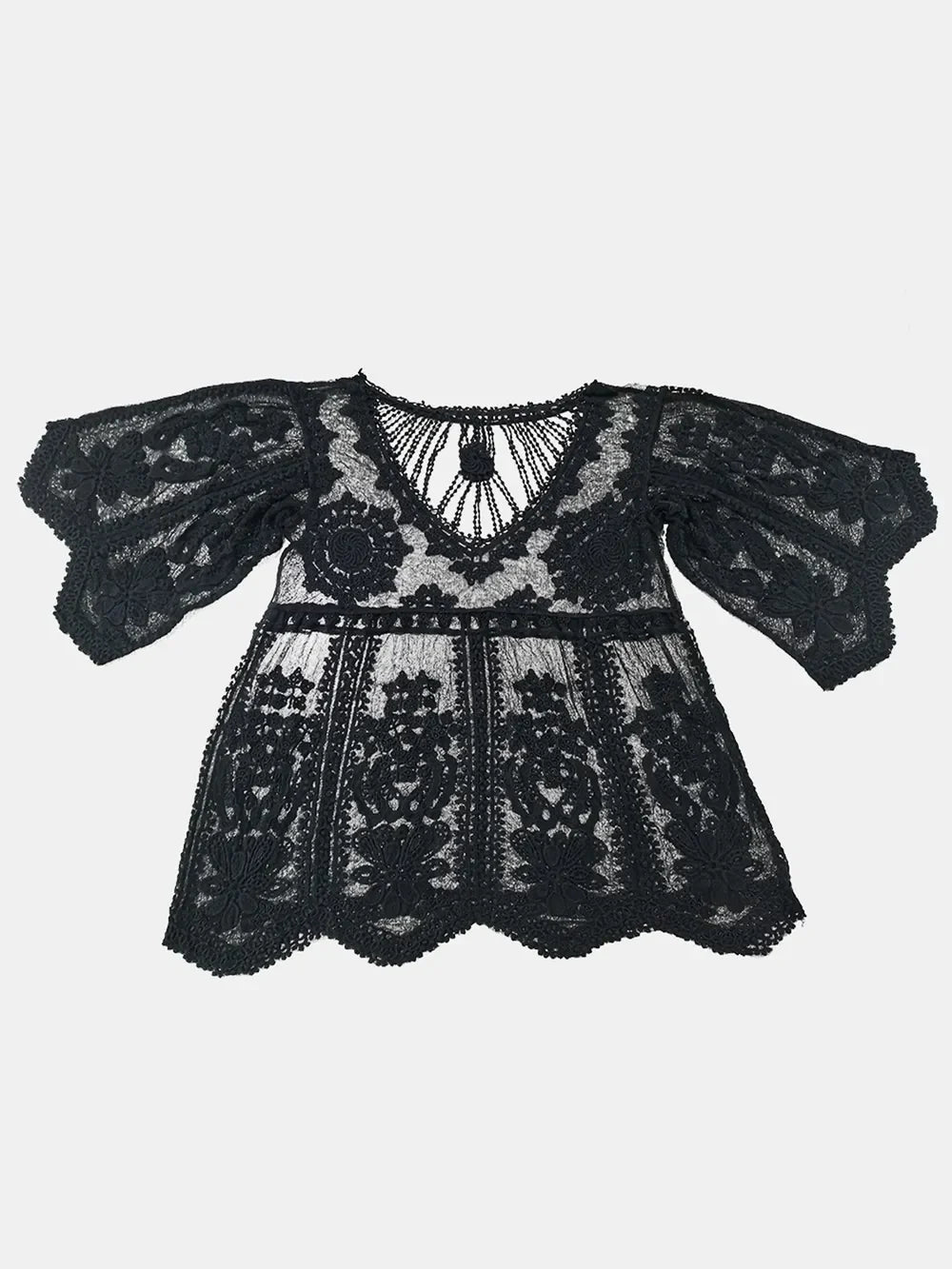 Hazel Blues® | Lace Round Neck Cover-Up