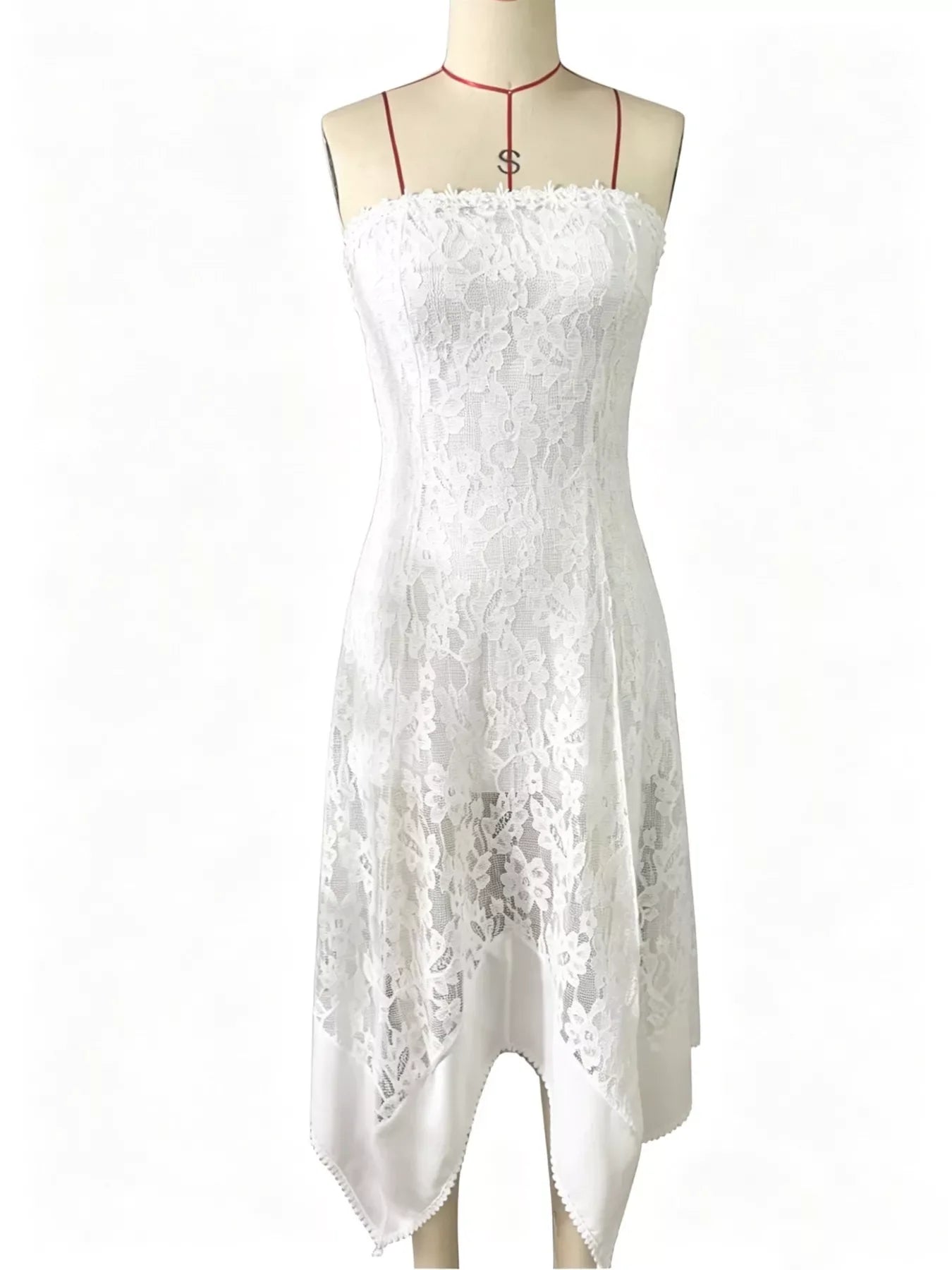 Hazel Blues® |  Elegant Lace Strapless Midi Dress