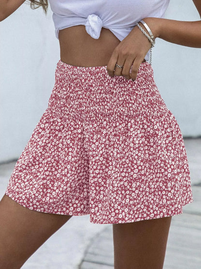 Hazel Blues® |  Floral Print Elastic Waist Shorts