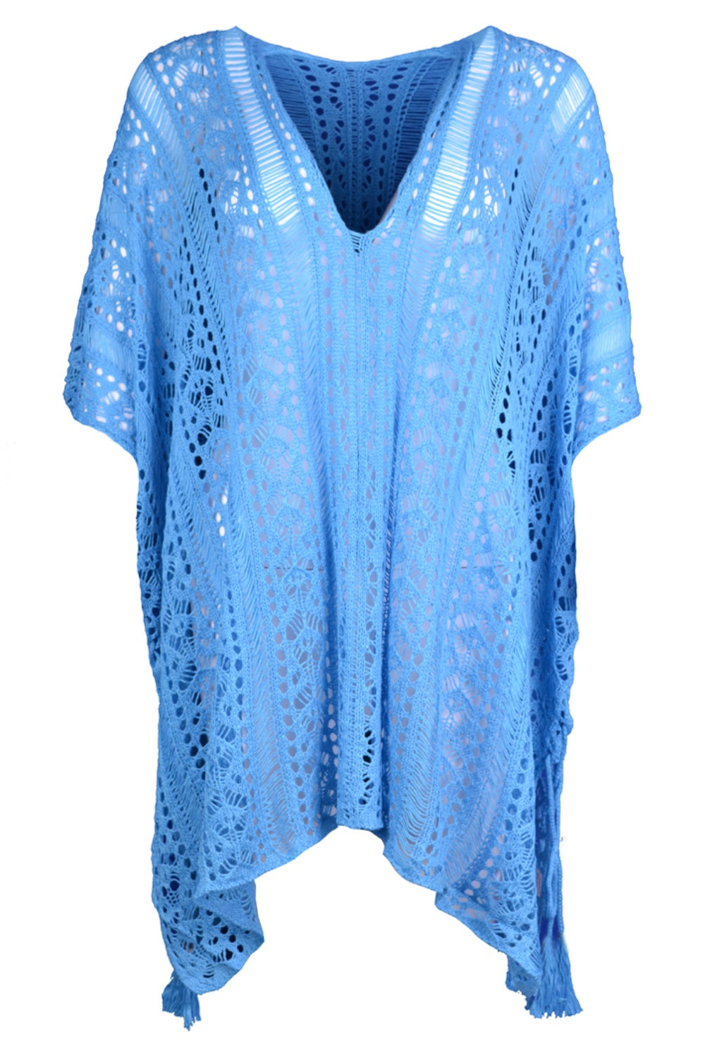 Hazel Blues® | Cutout V-Neck Cover-Up with Tassel
