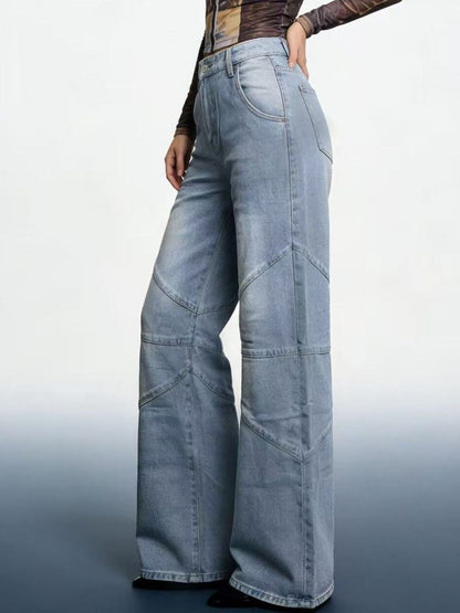 Hazel Blues® |  Vintage Wash Wide Leg Jeans