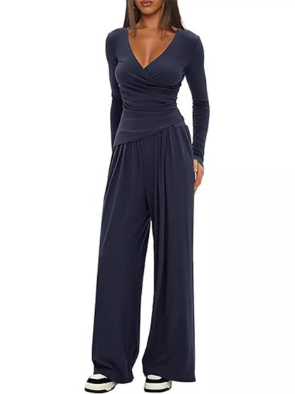 Hazel Blues® |  Casual Long Sleeve Top and Pants Two-Piece Set