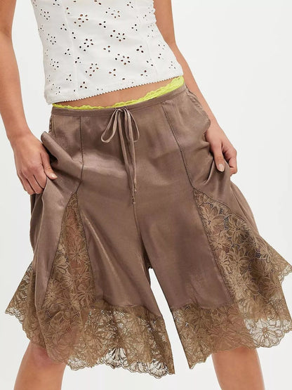Hazel Blues® |  Lace Detail Shorts