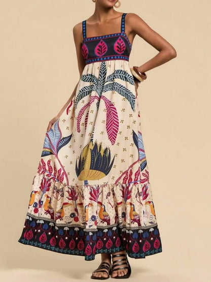 Hazel Blues® |  Tropical Print Maxi Cami Dress