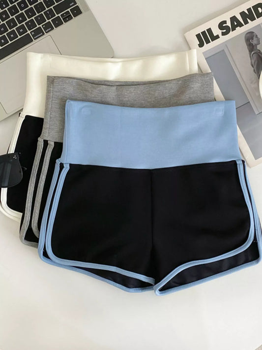 Hazel Blues® |  High Waist Contrast Trim Shorts