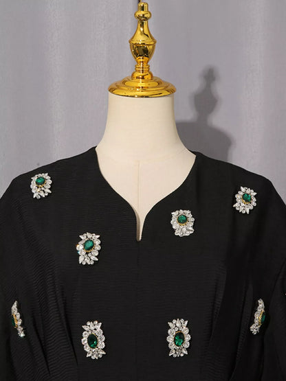 Hazel Blues® |  Embellished Puff Sleeve Midi Dress