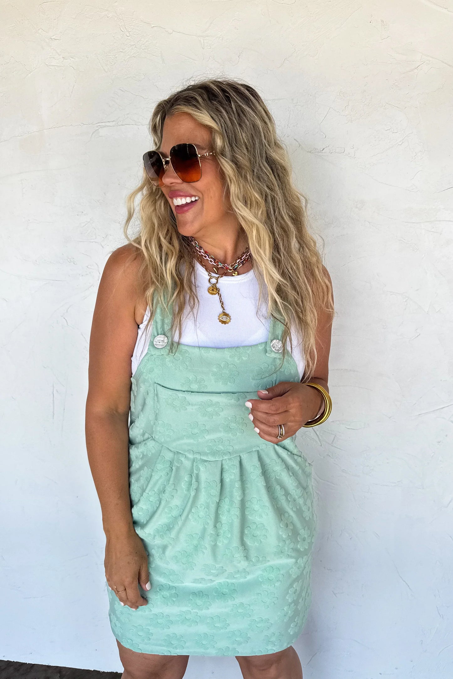 Hazel Blues® |  Sunshine & Daisies Overall Dress