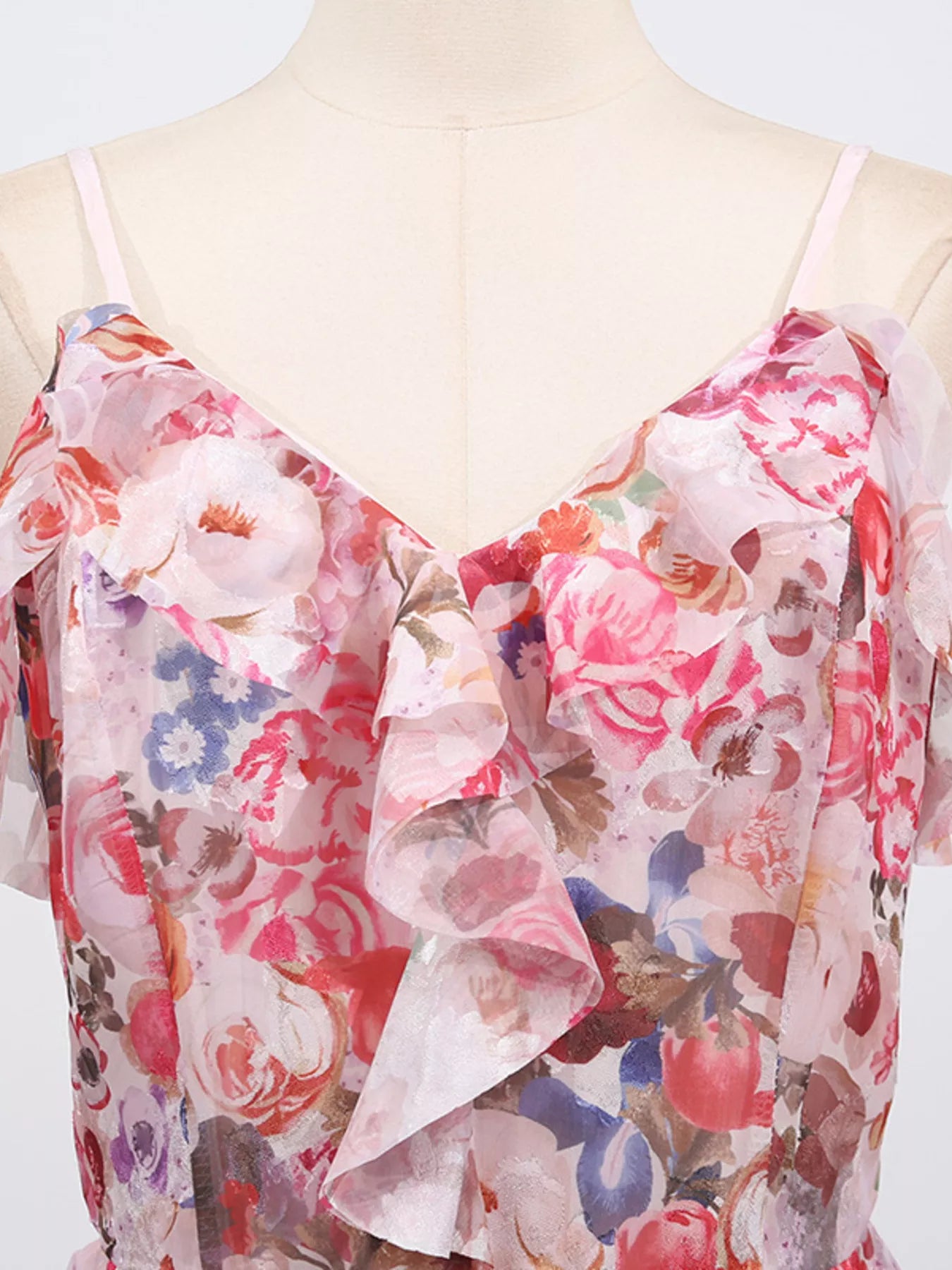 Hazel Blues® |  Floral Print Ruffled Maxi Dress