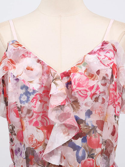 Hazel Blues® |  Floral Print Ruffled Maxi Dress