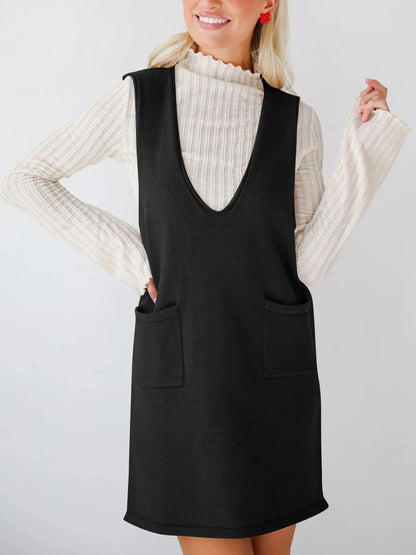 Hazel Blues® |  Sleeveless Knit Dress with Pockets