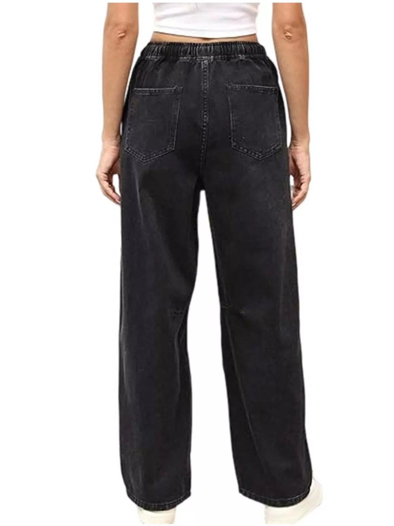 Hazel Blues® |  Elastic Waist Wide Leg Jeans