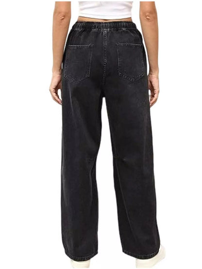 Hazel Blues® |  Elastic Waist Wide Leg Jeans