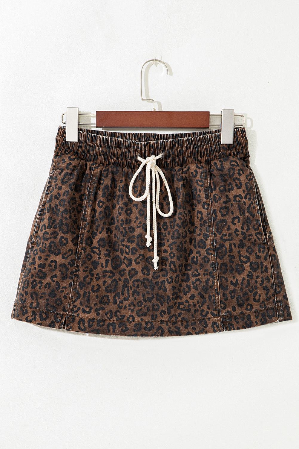Hazel Blues® |  Wild Side Shorts | Leopard Denim Shorts