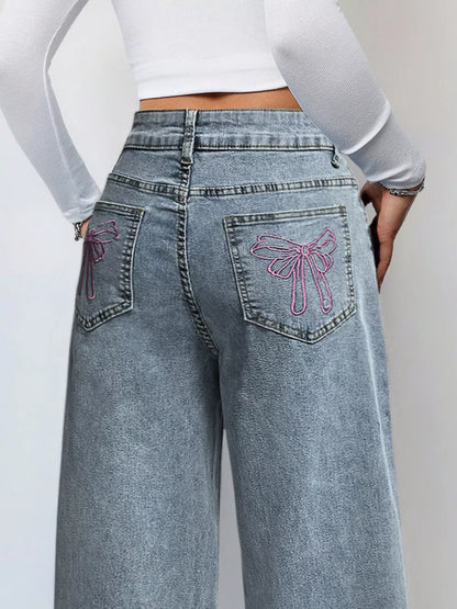 Hazel Blues® |  Wide Leg High Waist Jeans
