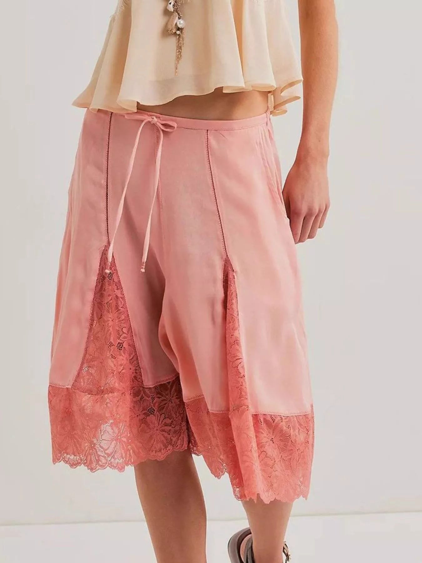 Hazel Blues® |  Lace Detail Shorts