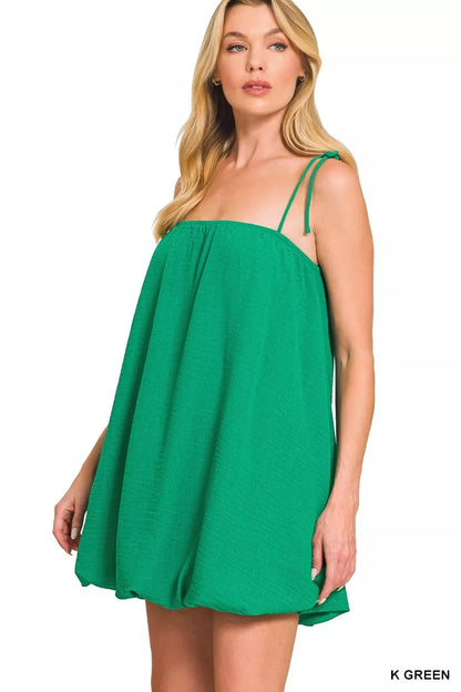 Hazel Blues® |  Zenana Woven Airflow Mini Bubble Dress