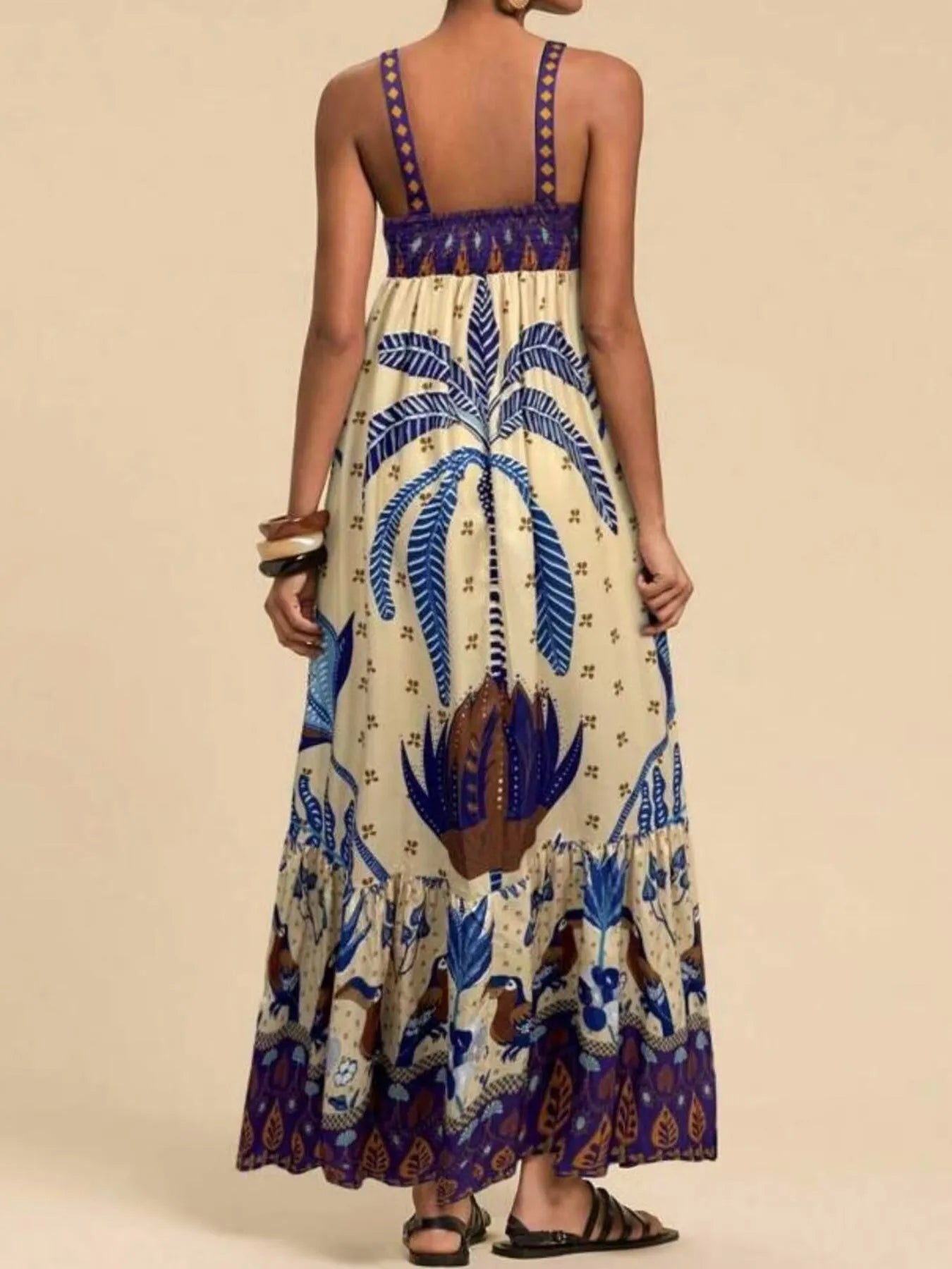 Hazel Blues® |  Tropical Print Maxi Cami Dress