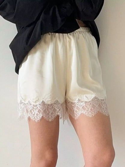 Hazel Blues® |  Lace Trim Elastic Waist Shorts