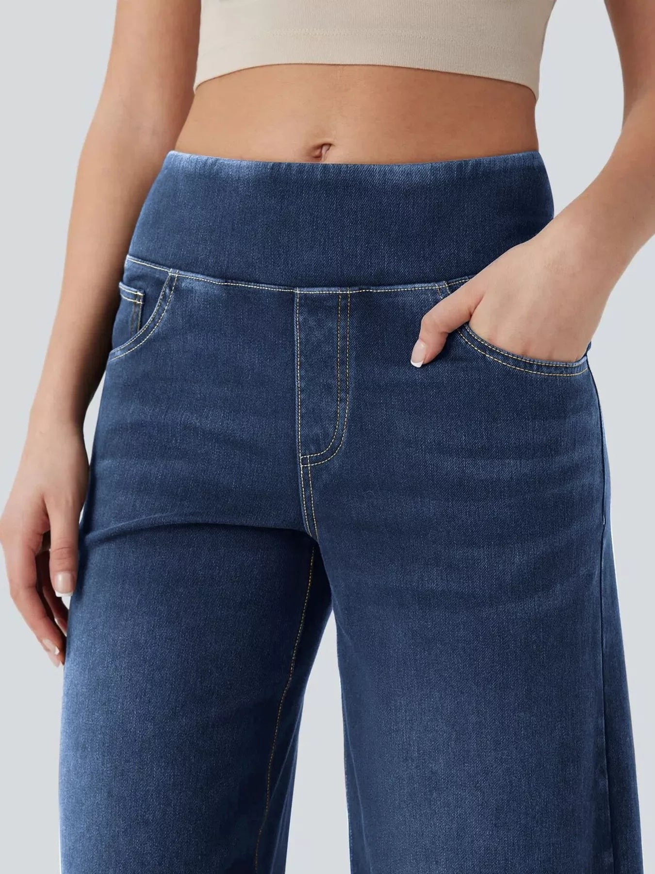 Hazel Blues® |  High-Waisted Wide Leg Jeans