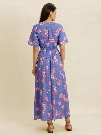 Hazel Blues® |  Printed Short Sleeve Midi Dress