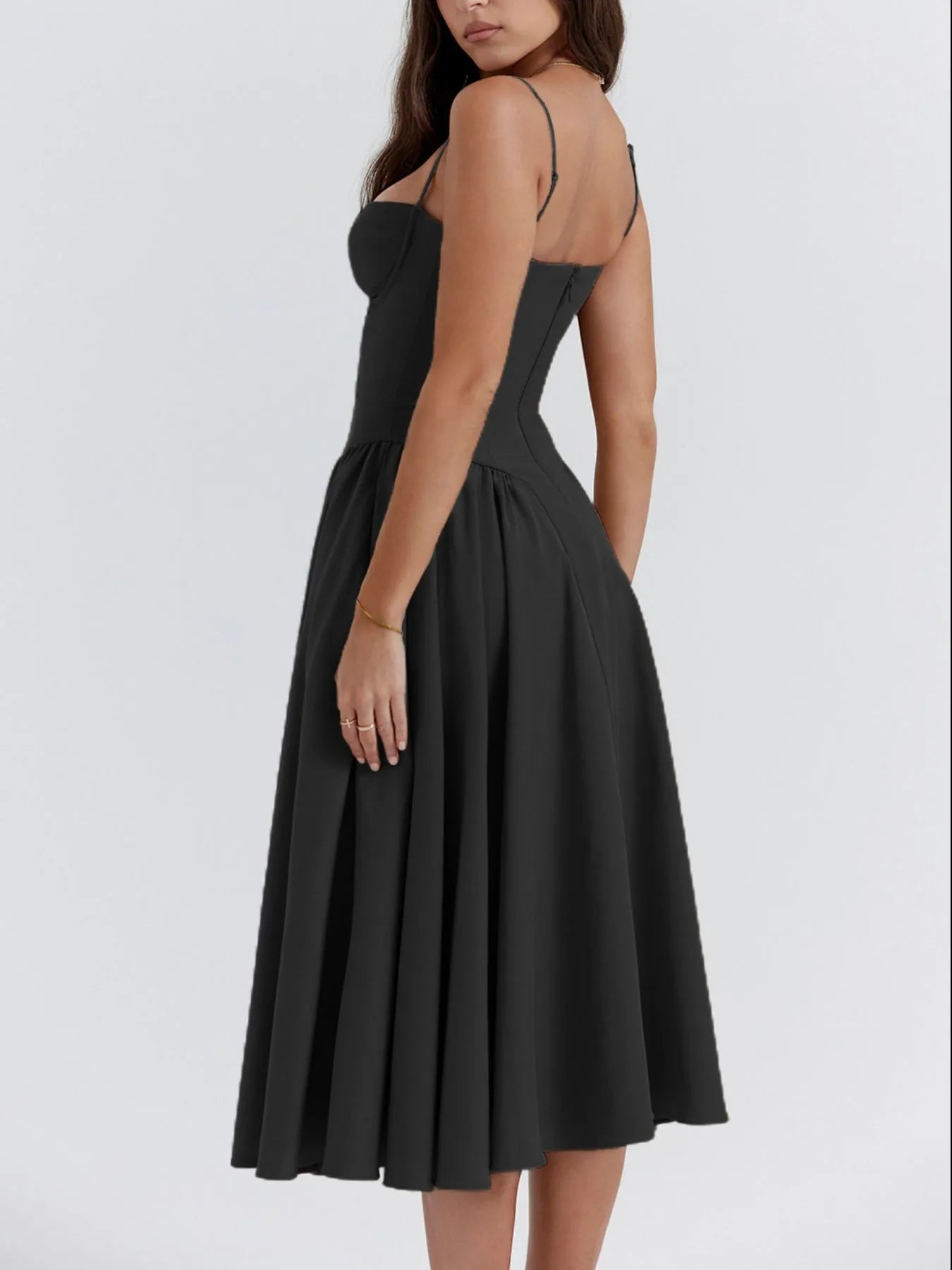 Hazel Blues® |  Ruched Sweetheart Neck Cami Dress