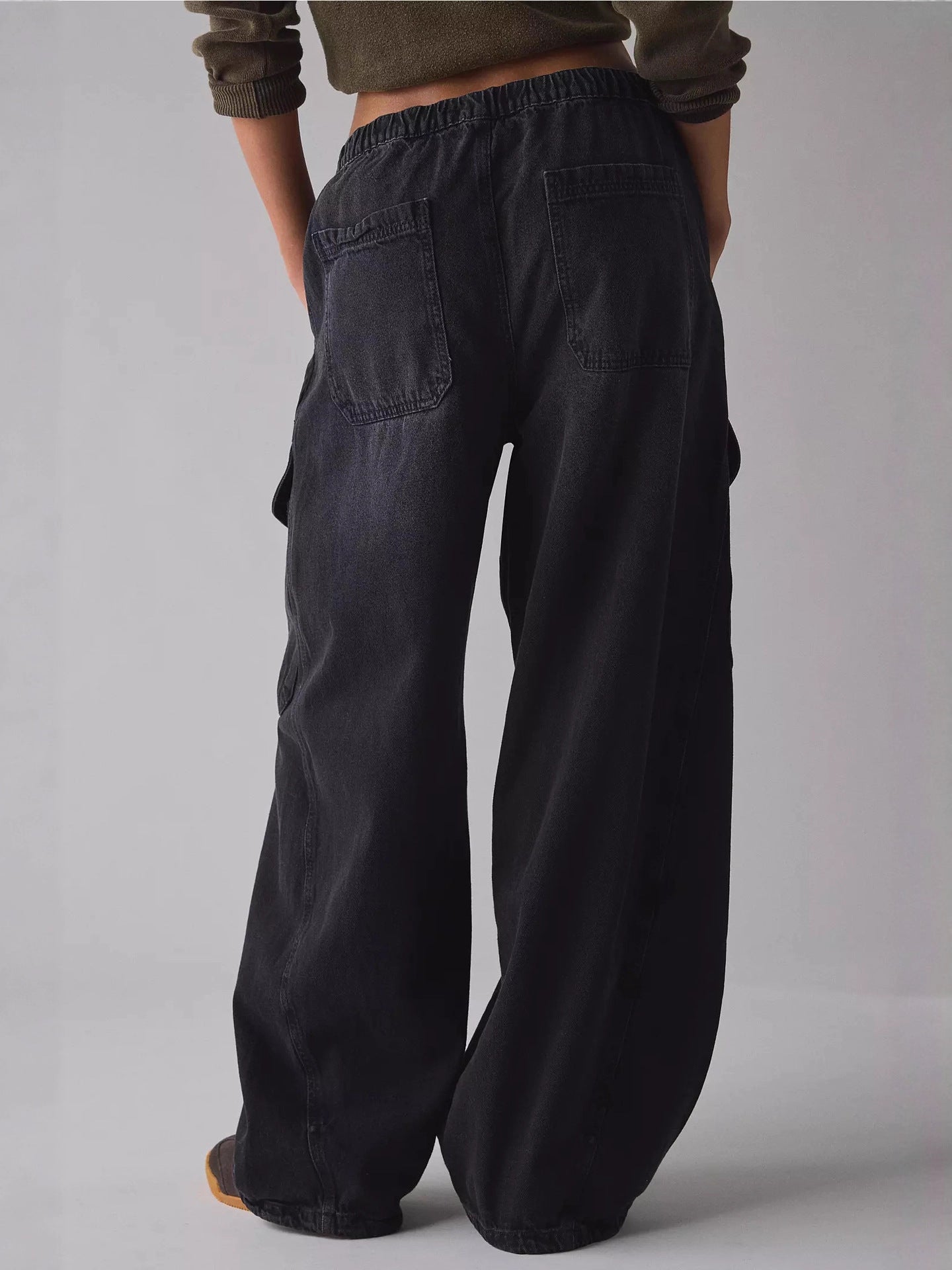 Hazel Blues® |  Drawstring Waist Cargo Jeans