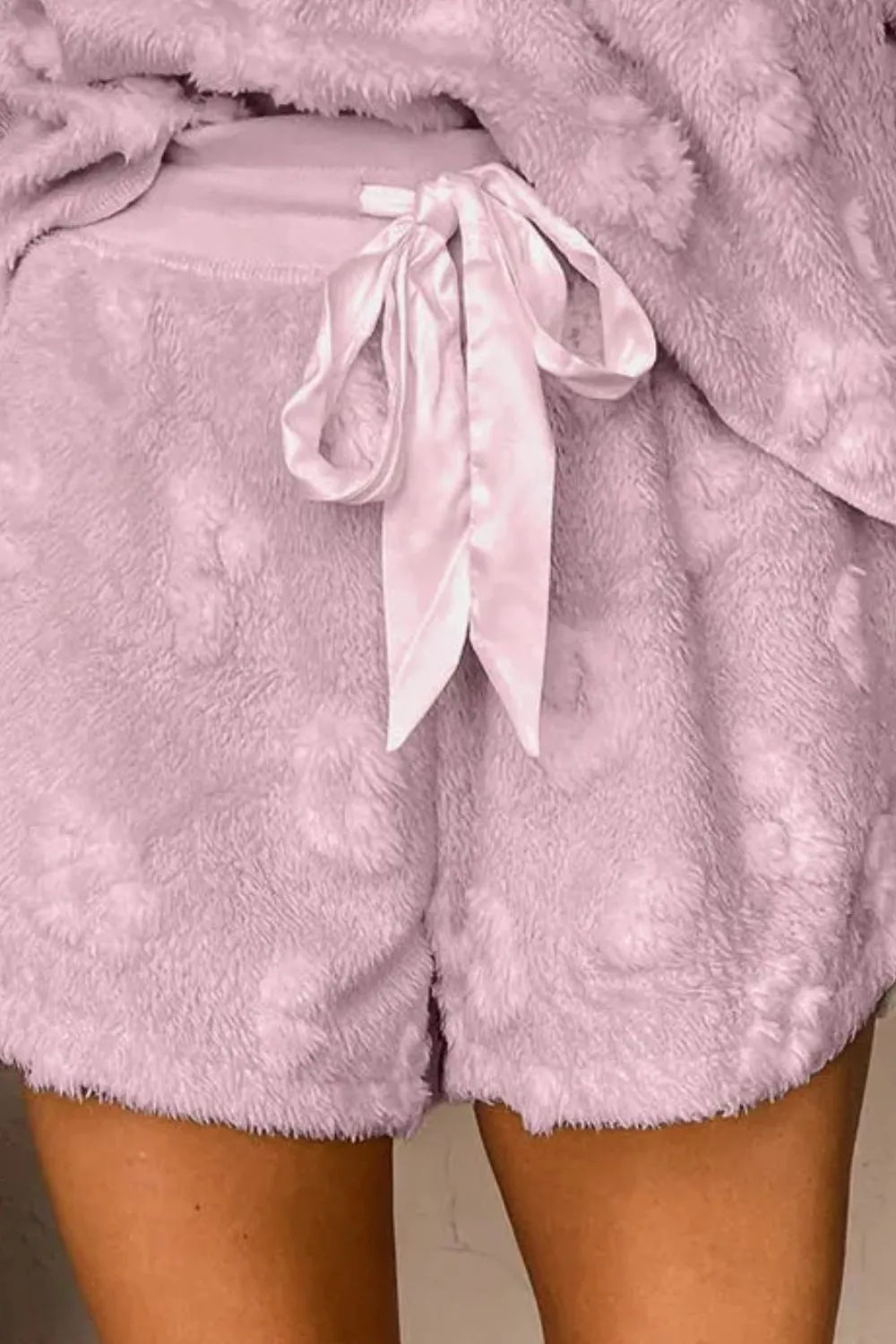 Hazel Blues® |  Round Neck Long Sleeve Top and Shorts Lounge Set