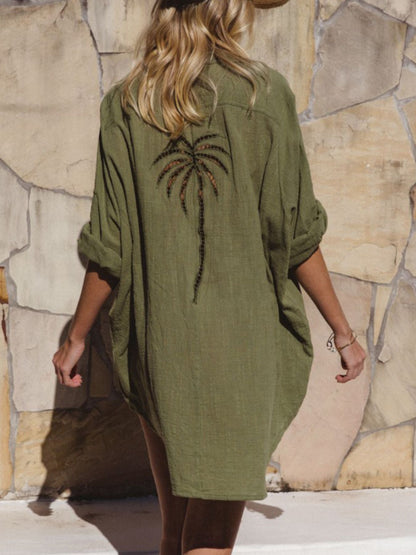 Hazel Blues® |  Relaxed Fit Button-Down Shirt Dress