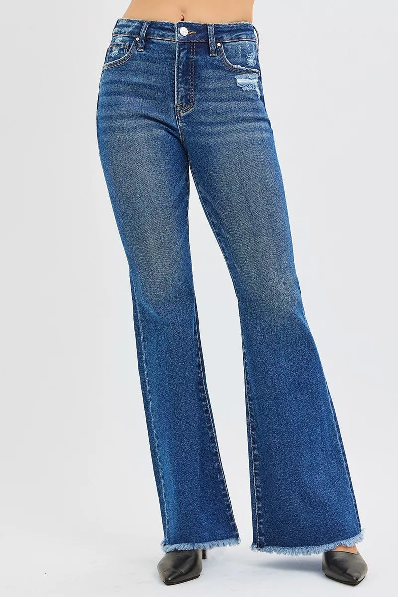 Hazel Blues® |  RISEN High Rise Flare Jeans