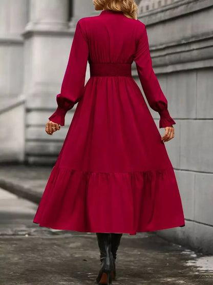 Hazel Blues® |  Surplice Long Sleeve Tiered Midi Dress