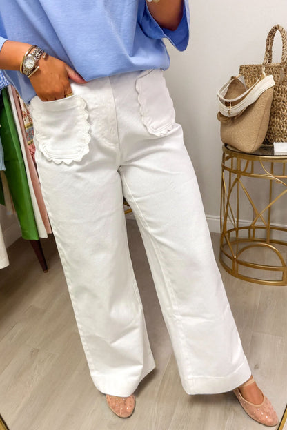 Hazel Blues® |  Sunny Scallop Pocket Jeans