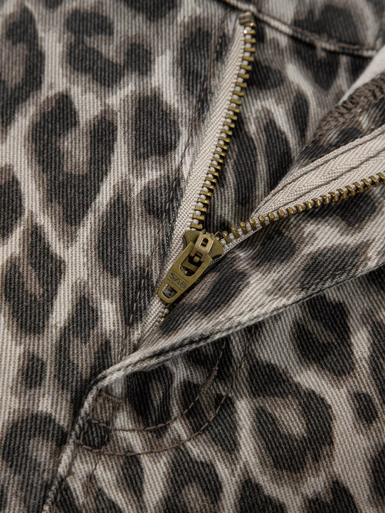 Hazel Blues® |  Leopard Straight Loose Leg Jeans