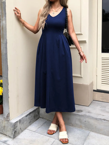 Hazel Blues® |  V-Neck Midi Tank Dress