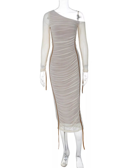 Hazel Blues® |  One-Shoulder Ruched Bodycon Midi Dress
