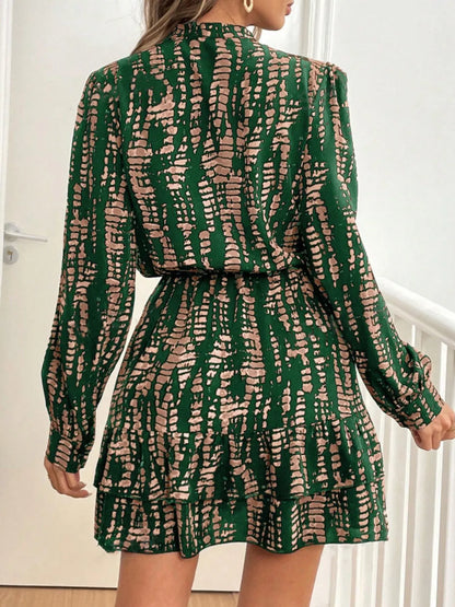 Hazel Blues® |  Printed Long Sleeve Mini Dress